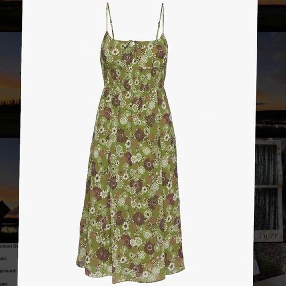 Aritzia Floral Midi Dress